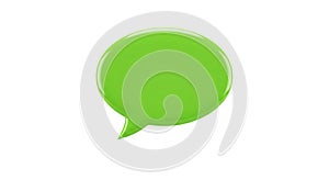 Speech Bubble Balloon Icon green on a white background