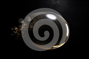 Speech Bubble On Black Background. Generative AI