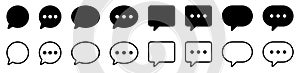 Speech Bubble Chat Icon Set