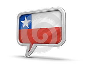 Speech bubble with Chilean flag
