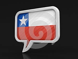 Speech bubble with Chilean flag