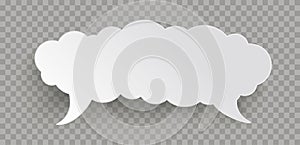 Speech Bubble Cloud Banner Transparent
