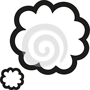 Speech bubble. Cloud icon.