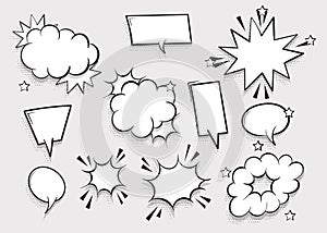 Speech bubble for comic text isolated background