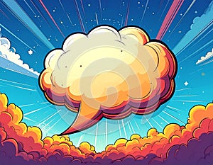 Speech bubble for comic text isolated background