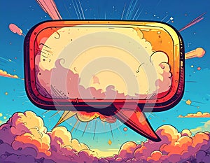 Speech bubble for comic text isolated background