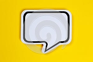 Speech bubble with copyspace copy space communication concept talking