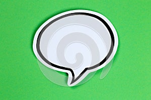 Speech bubble with copyspace copy space communication concept talking