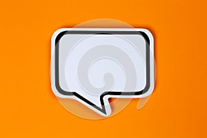 Speech bubble with copyspace copy space communication concept talking