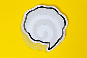 Speech bubble with copyspace copy space communication concept talking