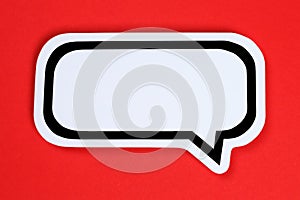 Speech bubble with copyspace copy space communication concept talking