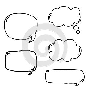 Speech bubble, design elements, icon set vector