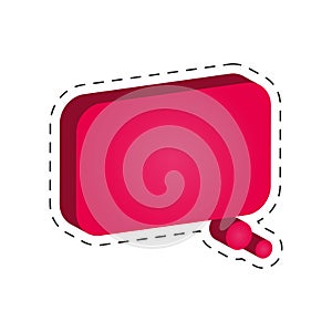 speech bubble dialog cut line