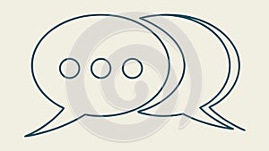 Speech Bubble with Dots for Chat and Communication, vector design Generative AI
