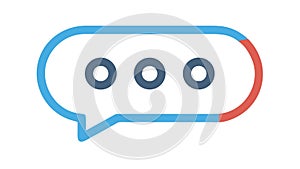 Speech Bubble with Dots Icon for Chat Messaging, vector design Generative AI