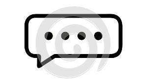 Speech Bubble with Dots Icon, Communication Messaging, vector design Generative AI