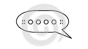 Speech Bubble with Dots Icon for Ongoing Conversation, vector design Generative AI