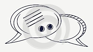 Speech Bubble with Dots, Message and Communication, vector design Generative AI