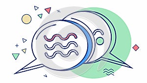 Speech Bubble with Dynamic Digital Wave Pattern, vector design Generative AI