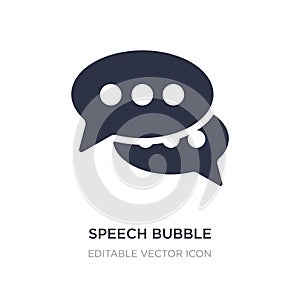 speech bubble with ellipsis icon on white background. Simple element illustration from Shapes concept