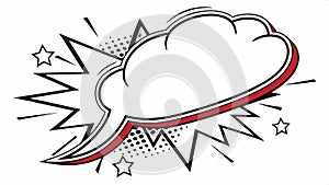 Speech bubble explosion, comic style for dynamic designs vector design Generative AI