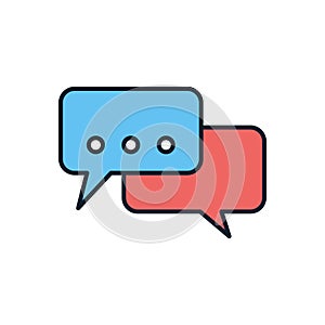 Speech Bubble Flat related vector icon