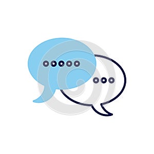 Speech Bubble Flat related vector icon