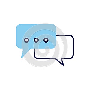 Speech Bubble Flat related vector icon