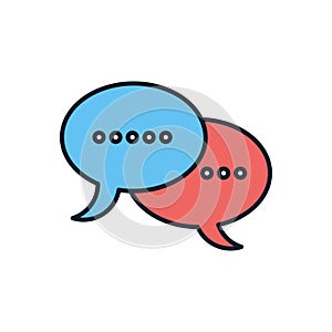 Speech Bubble Flat related vector icon