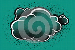 Speech Bubble On Green Background. Generative AI