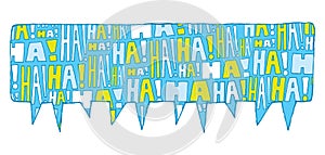 Speech bubble group laughter