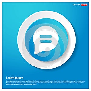Speech bubble icon Abstract Blue Web Sticker Button