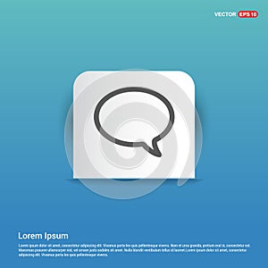 Speech bubble icon - Blue Sticker button