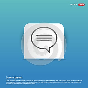 Speech bubble icon - Blue Sticker button