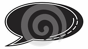 Speech bubble icon for chat and dialogue, communication vector, vector design Generative AI