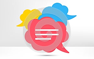 Speech bubble icon. Chat message sign. Vector