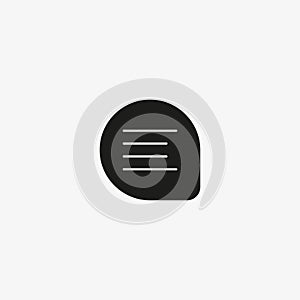 Speech bubble icon. Comment, chat button for UI design