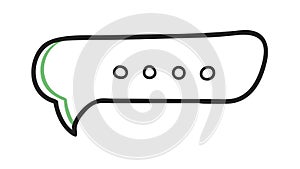 Speech Bubble Icon, Communication or Message Vector Art, vector design Generative AI