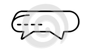 Speech Bubble Icon, Conversation Chat Message, vector design Generative AI