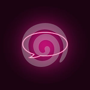 Speech bubble icon. Elements of Web in neon style icons. Simple icon for websites, web design, mobile app, info graphics