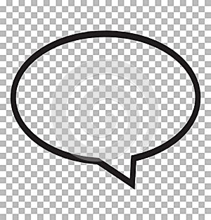 Speech bubble icon isolated on transparent background.