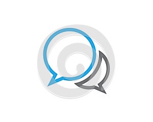 Speech bubble icon Logo template