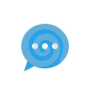 Speech bubble icon, modern minimal flat design style, vector illustration