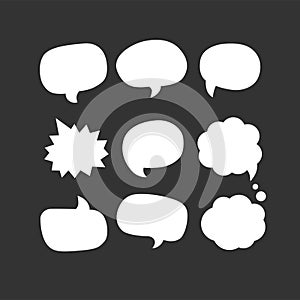 Speech bubble icon.Nine of set web vector icons.