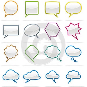 Speech bubble icon set