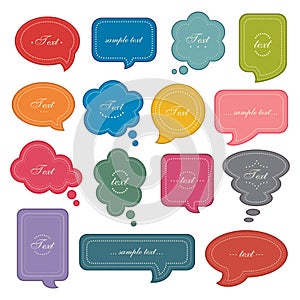 Speech bubble icon set