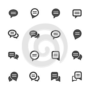 Speech bubble icon set