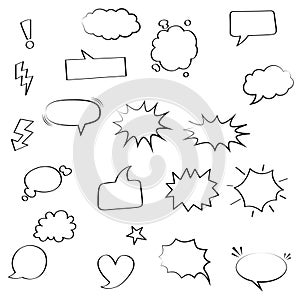 Speech bubble icon.Set up many web page vector icons