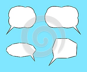 Speech bubble icon set. Vector illustration