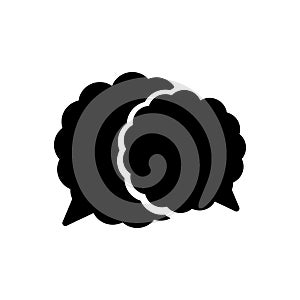 Black solid icon for Speech Bubble, talk and oration